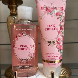 Bath & Body Works Pink Chiffon Body Wash and Ultra Shea Cream NWT Reintroduced